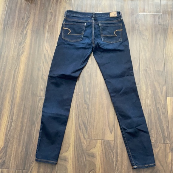 American Eagle Dark Wash Jeggings Super Stretch - Picture 3 of 12